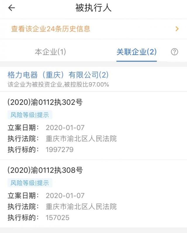 格力列為被執(zhí)行人 真實(shí)情況是什么？